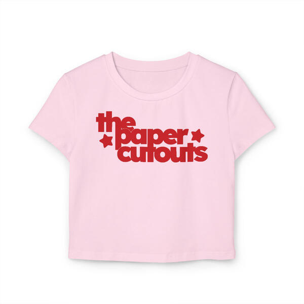 Red Rockstar Logo Baby Tee $40